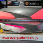 "Luxury Ergoline Affinity 700 tanning bed with UV lamps"