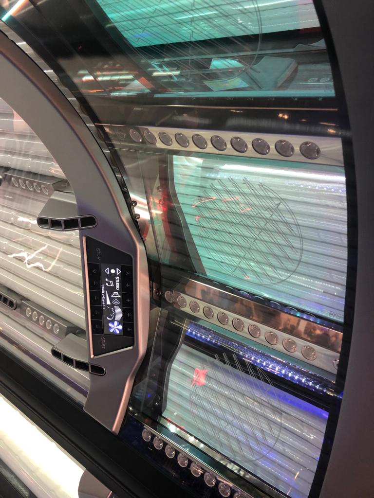 Control panel with beauty lights