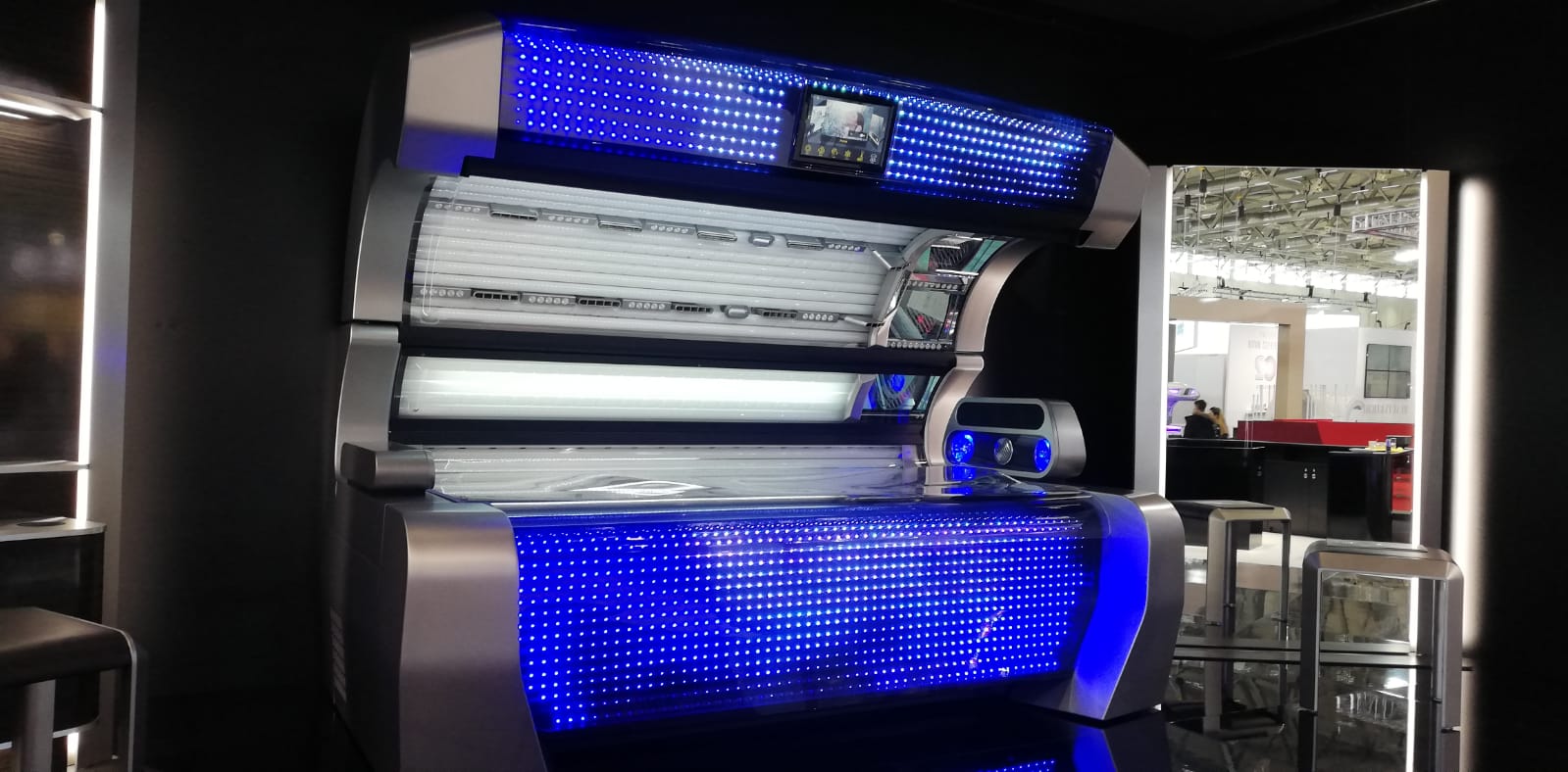 open megasun P9 with screen and blue LEDs