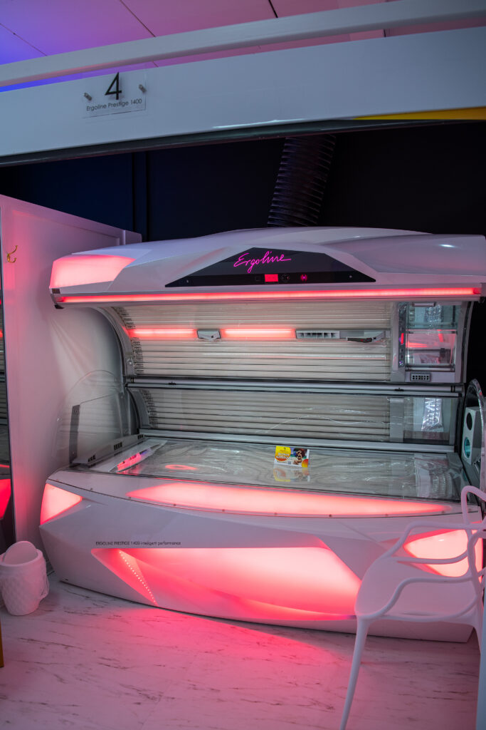 Ergoline Prestige Sunbed Inside Tropical Tanning Studio Oxfordshire