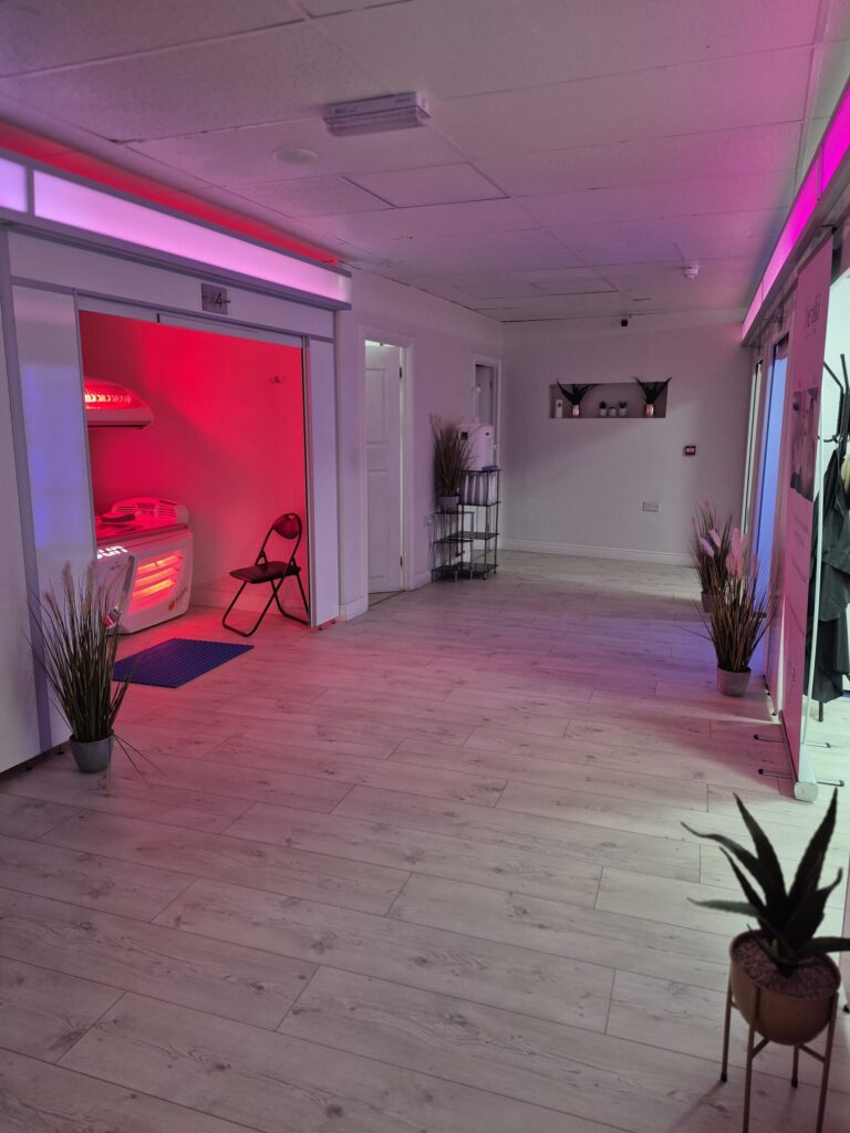 Client Enjoying Safe Tanning Experience At Solaris Tanning Studio Peterborough