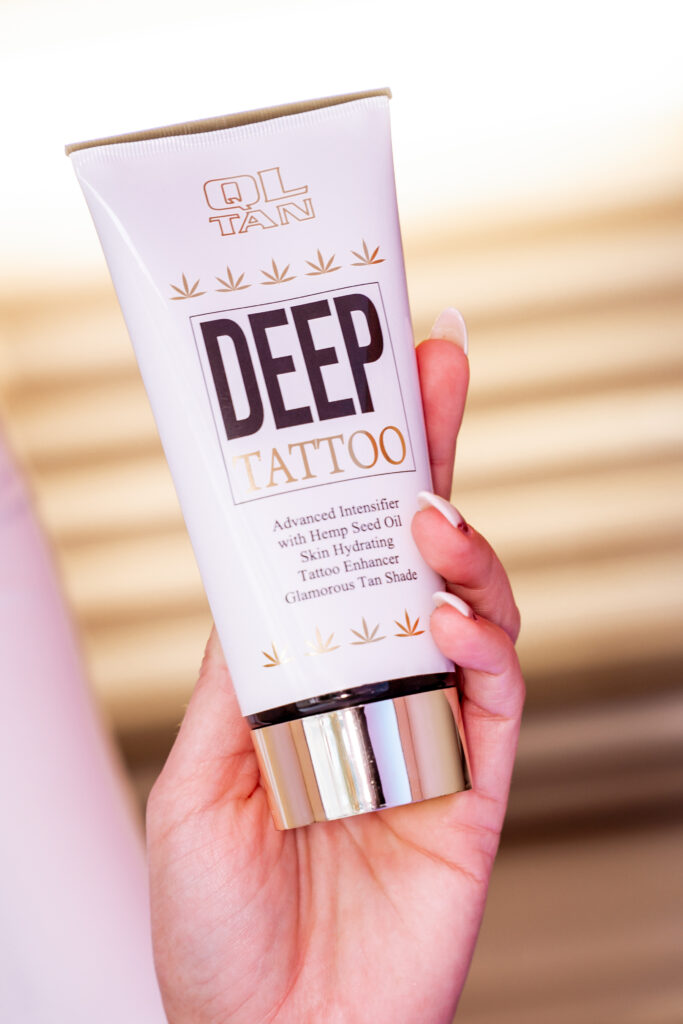 Close Up Of Ql Tan Lotion Bottle Used At Solaris Tanning Studio Peterbotough