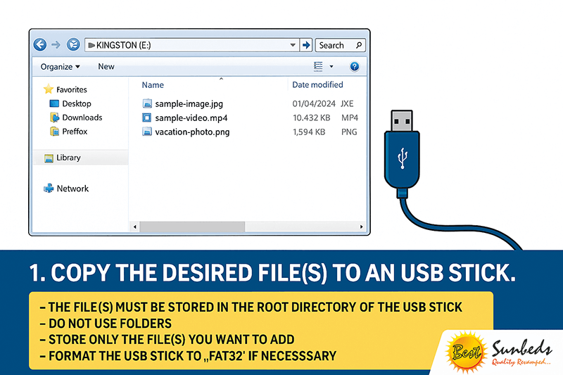 Copy Desire File To Usb Stick Ergoline Bluevision Lightvision Fusion