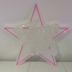 Fame Tan Neon Sign Off