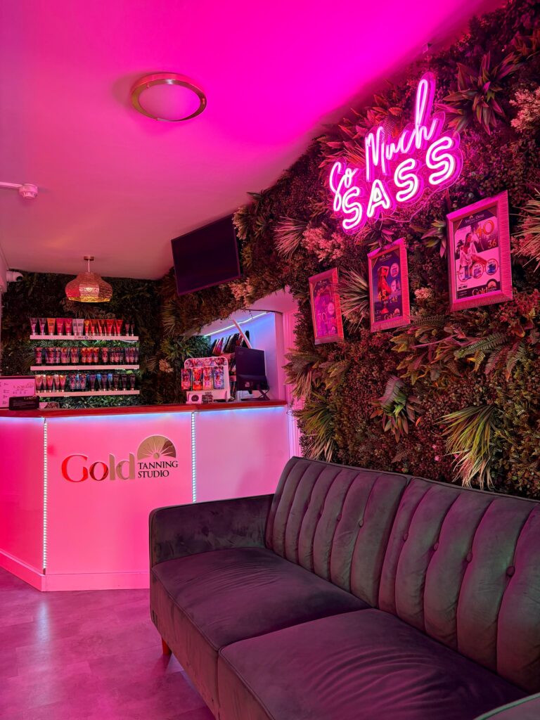 Gold Tanning Studio Interior Waiting Area