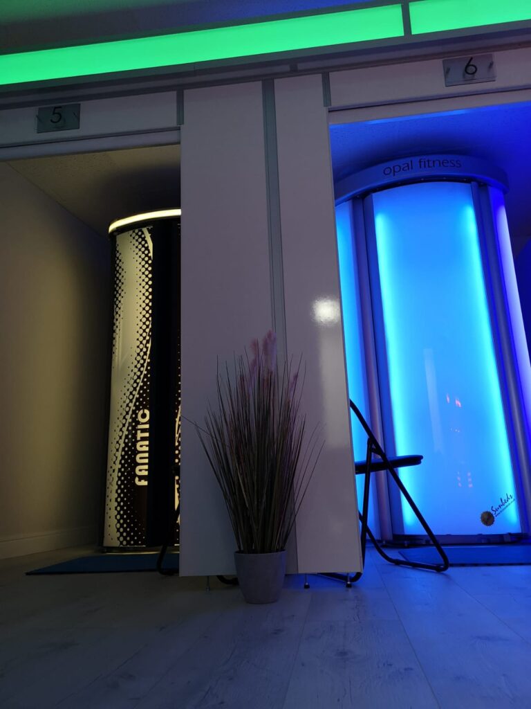Opal Fitness Vertical Unit Providing Even Tan At Solaris Tanning Studio Peterborough