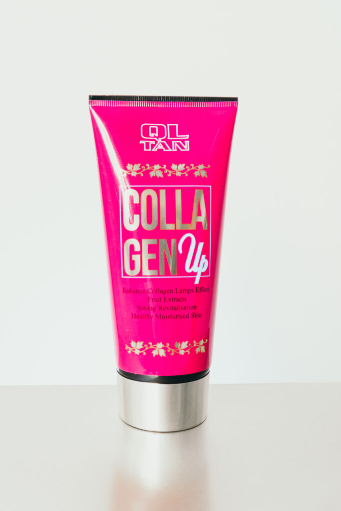 Ql Tan Collagen Up Tanning Lotions Displayed At Solaris Tanning Studio Peterborough