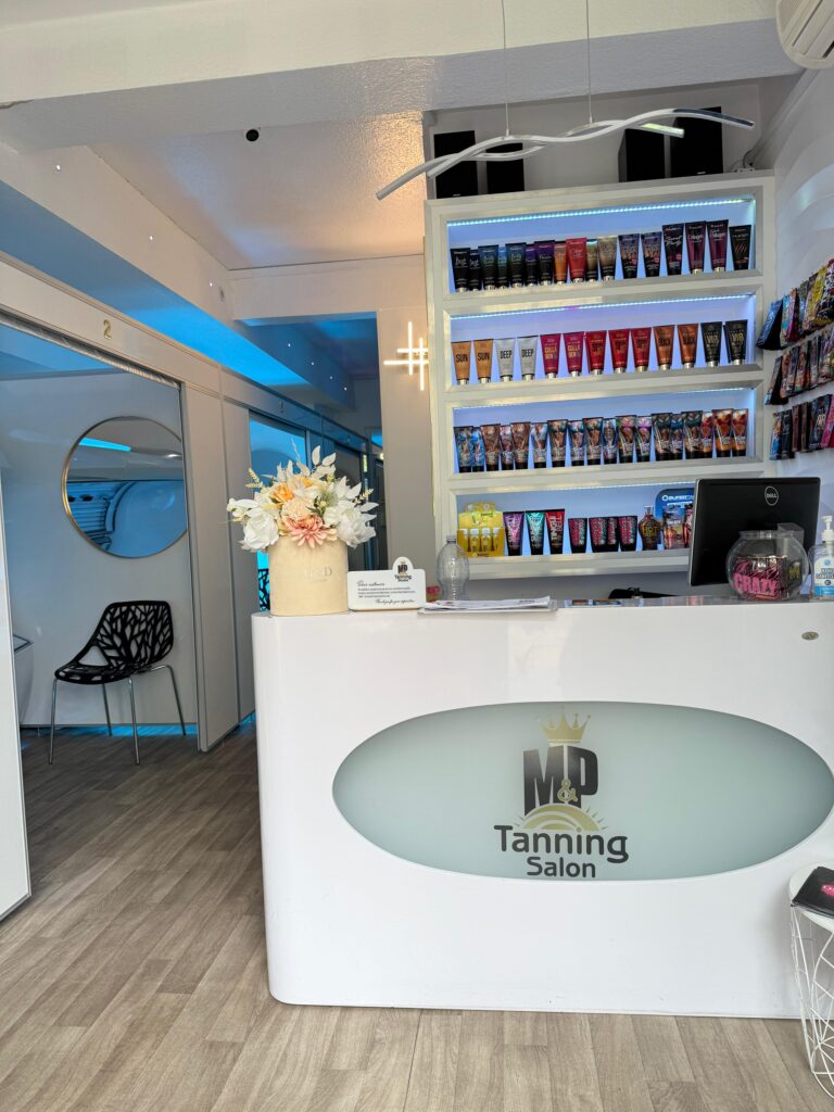 Ql Tan Professional Tanning Cosmetics Displayed Inside M&p Tanning Salon Trowbridge