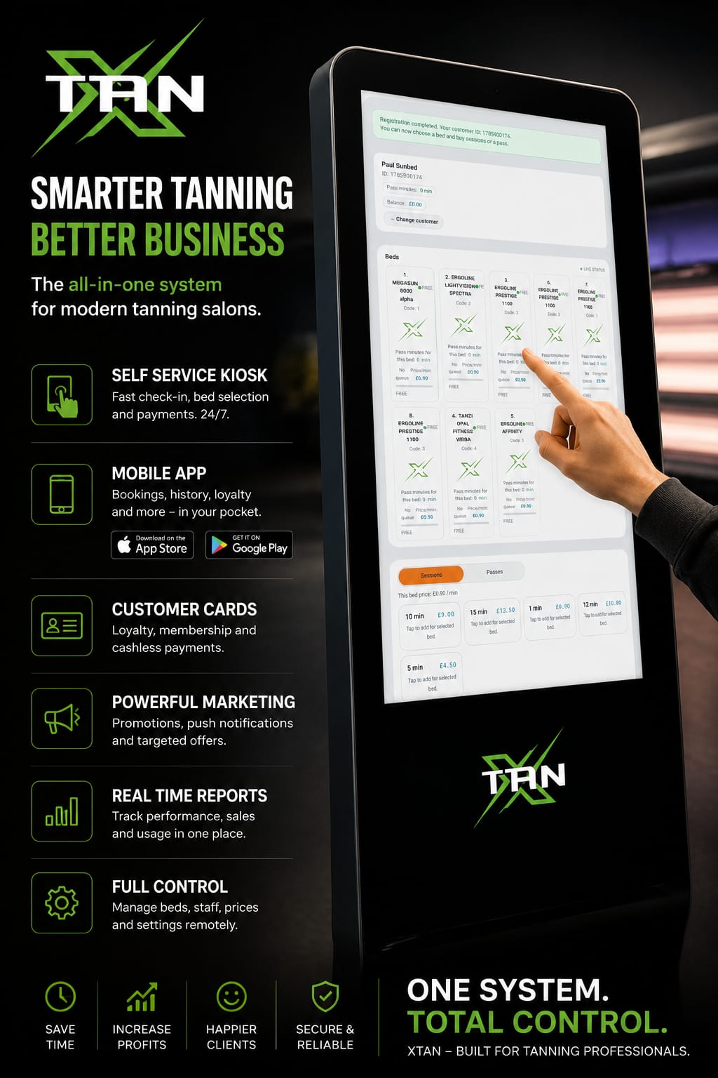 XTan kiosk and app presentation